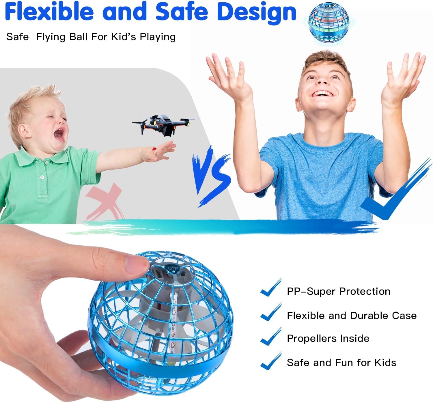 2025 Boomerang Hover Ball, Upgraded Flying Orb Galaxy Ball 2025 Cool Toys Gift for 6-10+ Year Old Boys & Girls Indoor & Outdoor Toy Flying Spinner Mini Drone