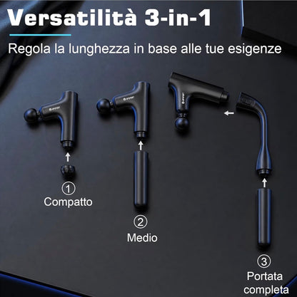 20” Long Handle Back Massage Gun Deep Tissue Percussion Massager