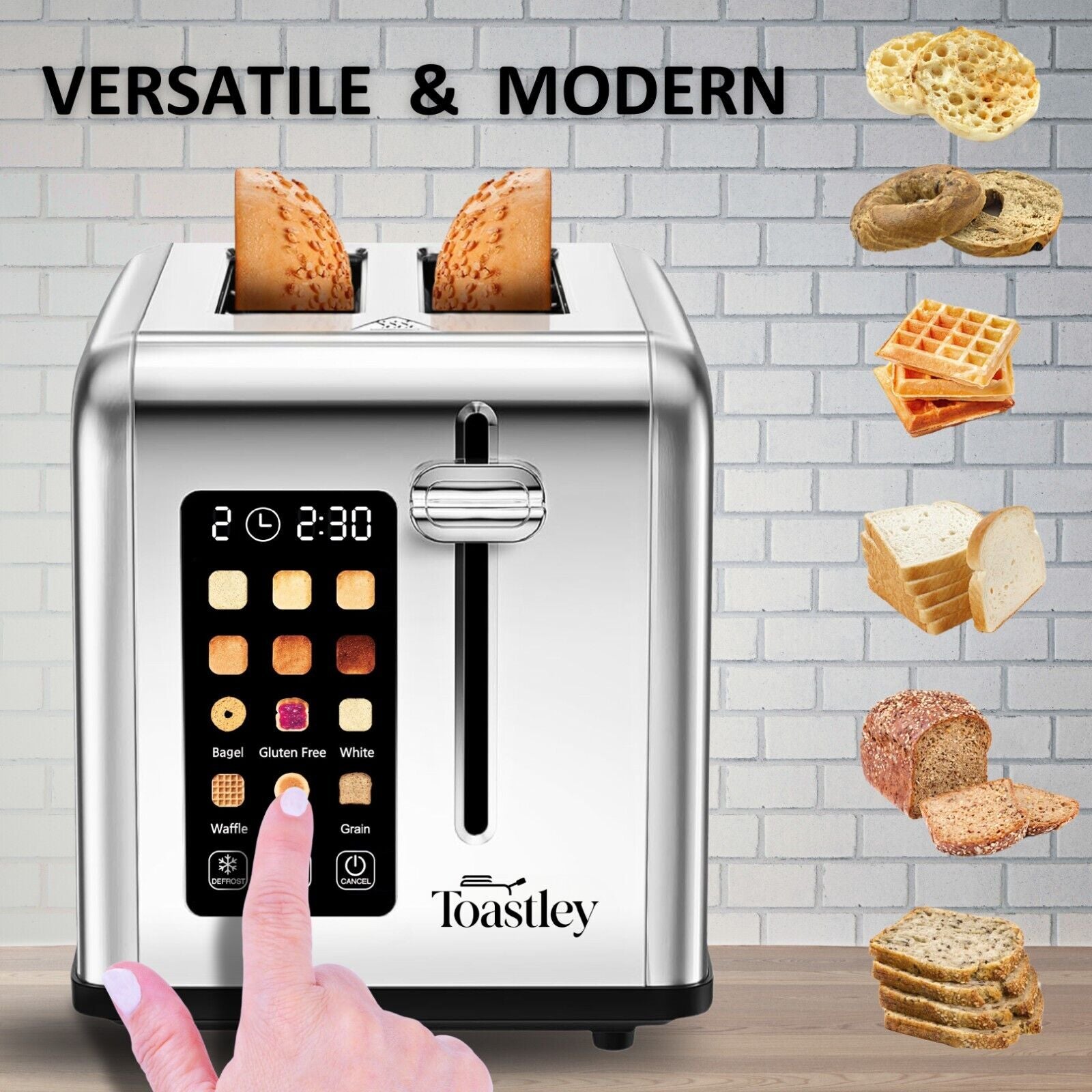 Toastley Smart Toaster 2 Slice with Screen Touch Control