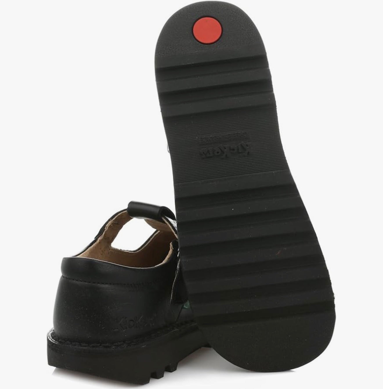 Kickers Girls’ Kick T Bar Black School Shoes