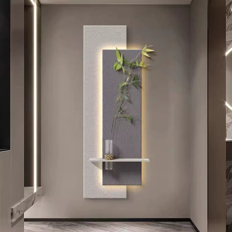 Light Luxury Porch Vertical Version of Imitation Sandstone LED Wall Lamp Painting Art Entrance Corridor Wall Lamp Mural Lamp