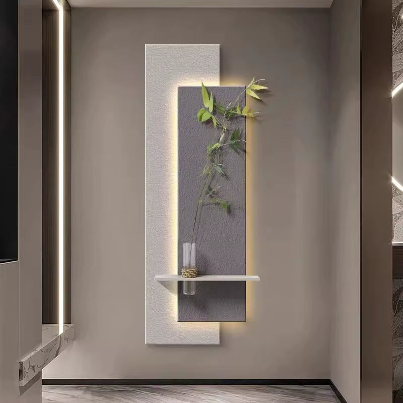 Light Luxury Porch Vertical Version of Imitation Sandstone LED Wall Lamp Painting Art Entrance Corridor Wall Lamp Mural Lamp