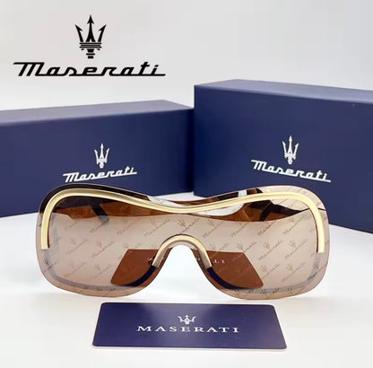 MASERATI Sunglasses New Fashion goggles Stylish Unframed Metal rimmed Shades for Men Women Cool Pose Trendy Design 10785