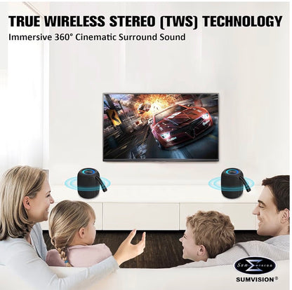 Sumvision Monic Wave Bluetooth Speaker RGB TWS 3D Sound 21H Battery
