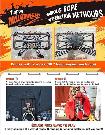 Screaming Animated Halloween Skeleton Ghost with Infrared Sensor | Minja Superstore