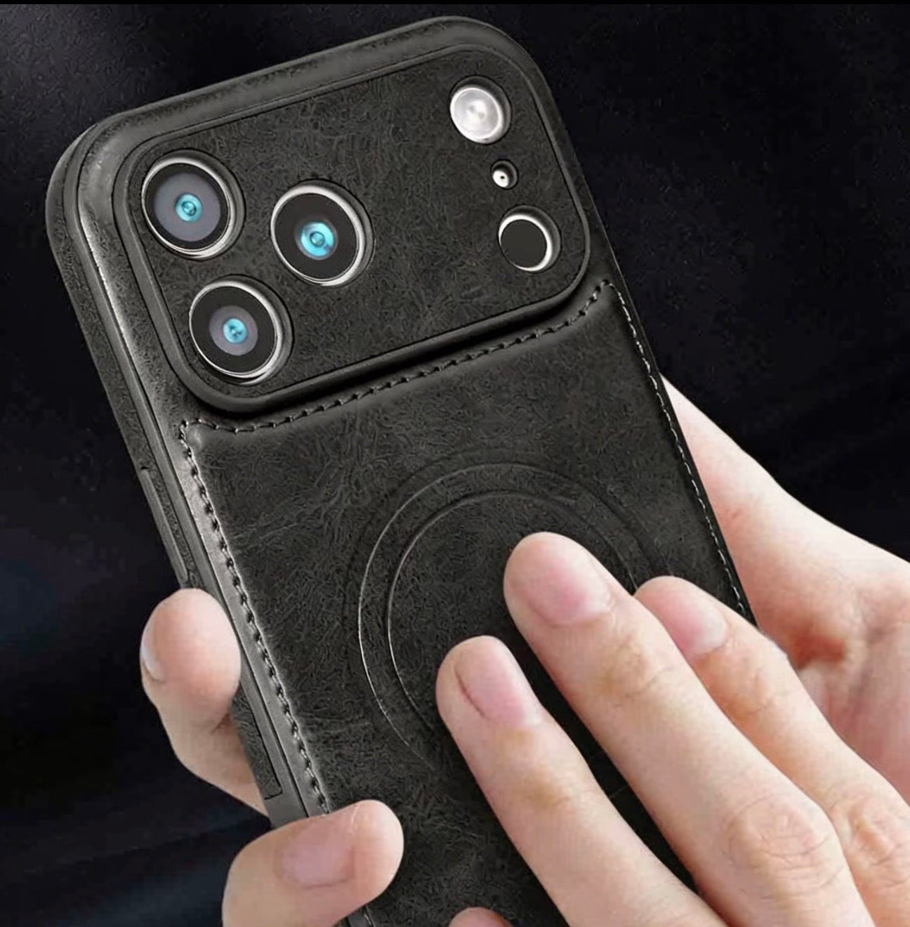 Premium Vegan Leather Case for iPhone 17 Pro Max and iPhone 13 to 17 Series