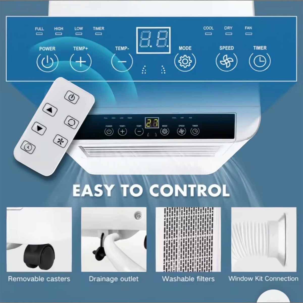 Smart WiFi Portable Air Conditioner 7000 BTU