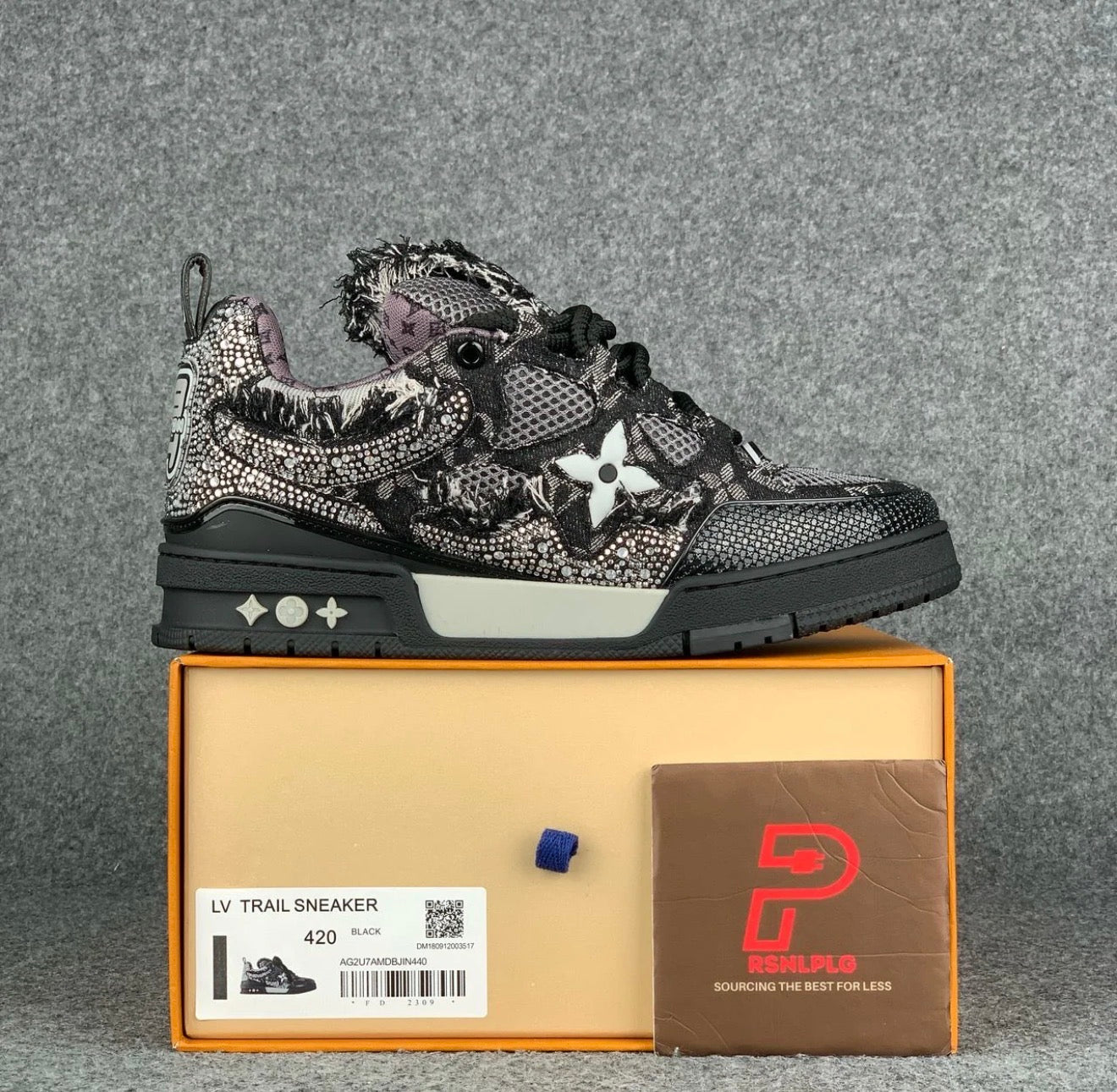 LV Skate Sneaker 'Black Swarovski
Monogram'