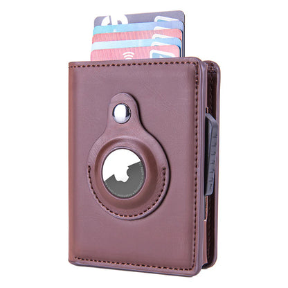 Rfid Card Holder Men Wallets Money Bag Male Black Short Purse Small Leather Slim Wallets Mini Wallets for Airtag Air Tag