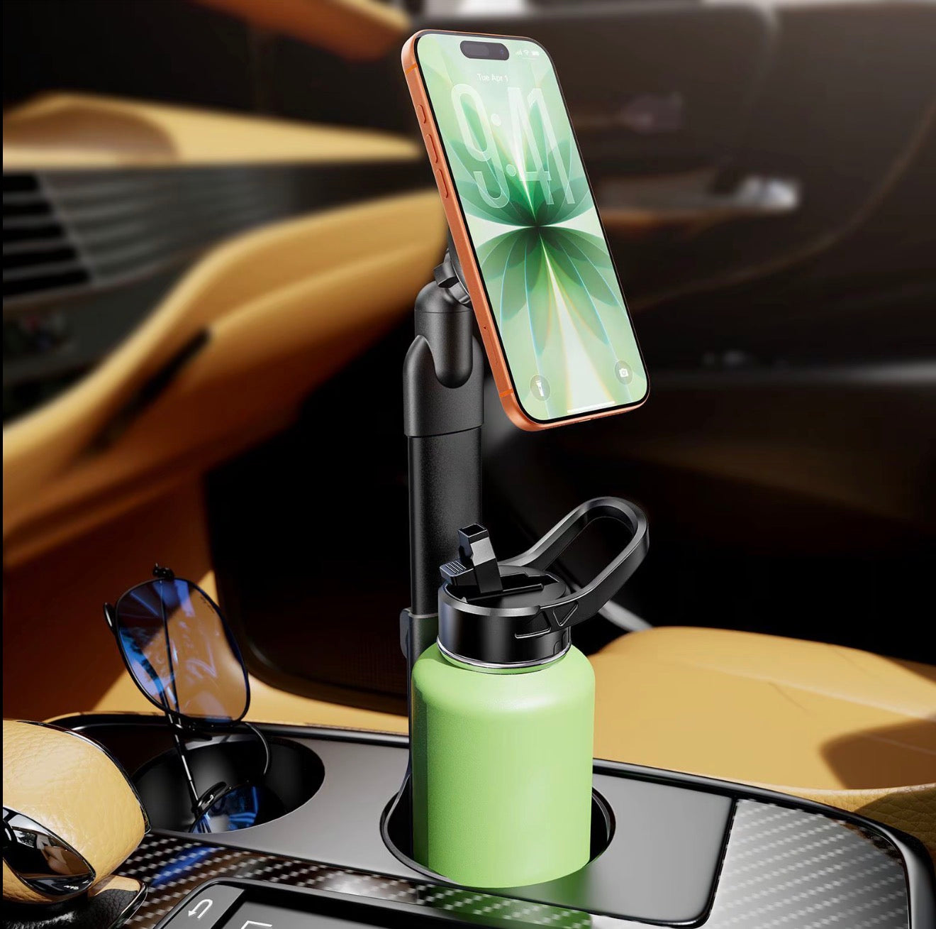NAIDUN Metal Retractable Cup Holder Phone Mount
