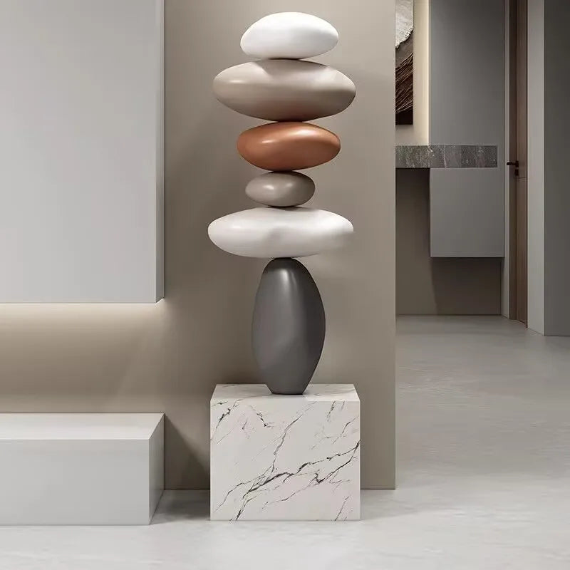 Home Decor Luxury Stones Fortune Turns Statue Living Room Ornament Floor Sofas Decorative Art Nordic Housewarming Gifts