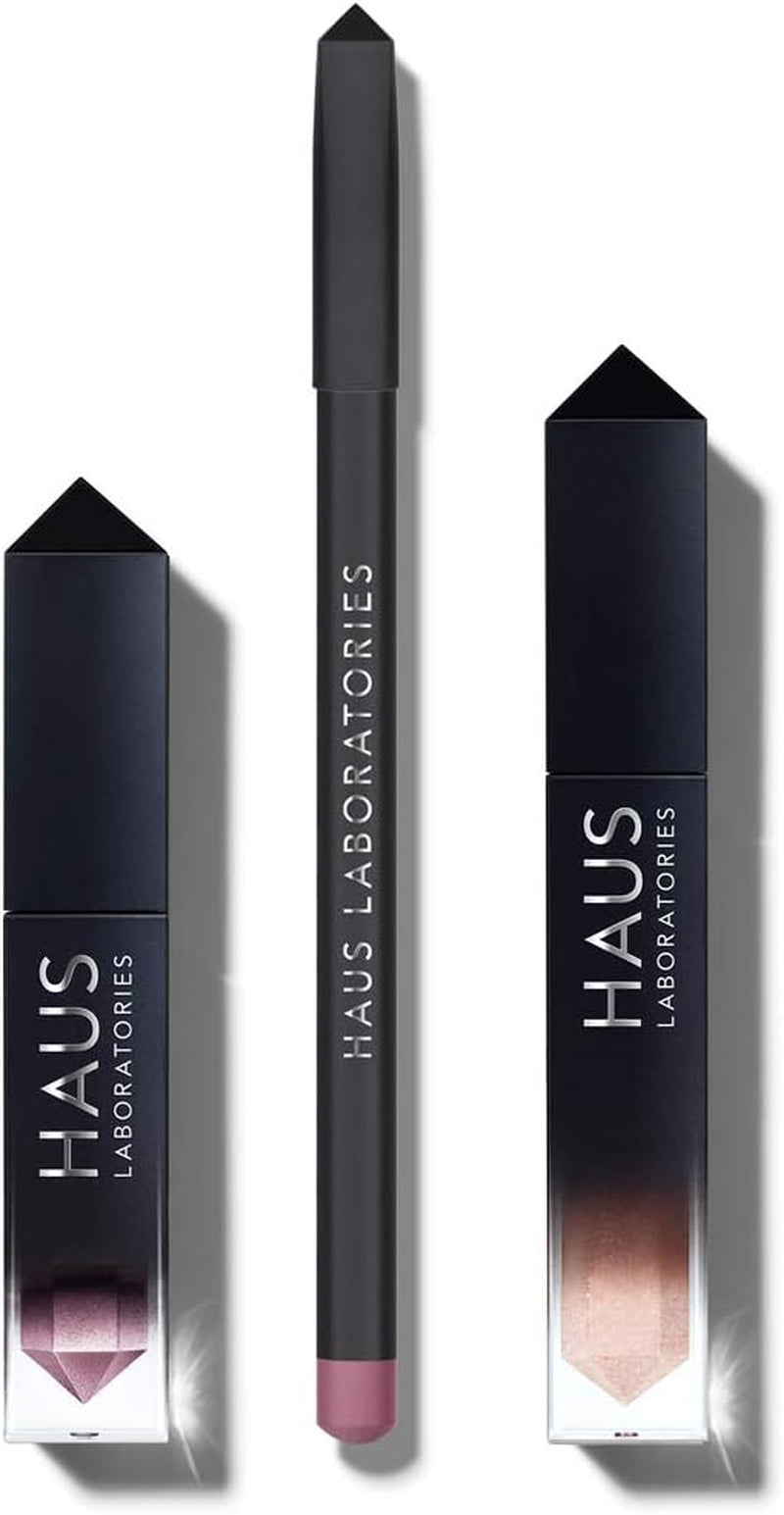 by Lady Gaga: HAUS of COLLECTIONS | Makeup Kit with Bag, Liquid Eyeshadow, Lip Liner Pencil, and Lip Gloss Available in 9 Sets, Vegan & Cruelty-Free | 3-Piece Value Set