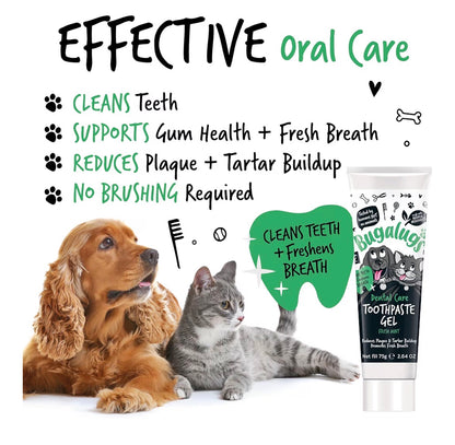 Bugalugs Dog & Cat Dental Care Kit Toothpaste Toothbrush Set
