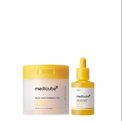 medicube Kojic Acid Turmeric Power Trio Toner Pads Toner Serum Skincare Set