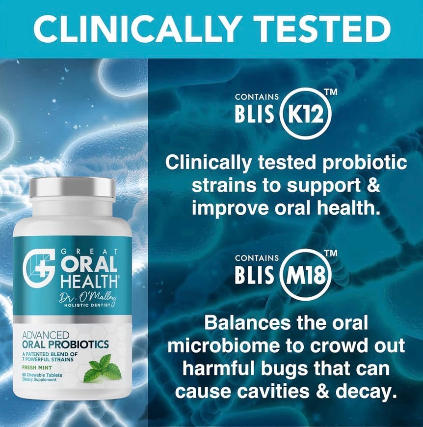 Oral Probiotics for Bad Breath Adults 7 Strain Dental Probiotic 60 Tablets