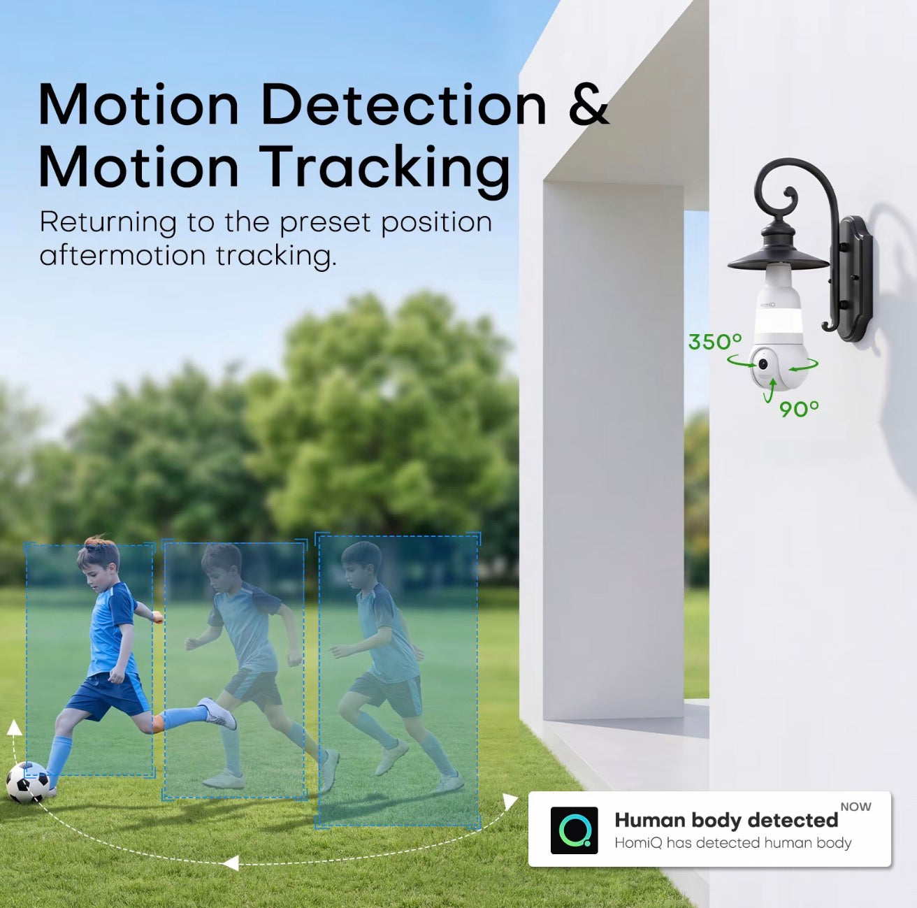 HomiQ AI 3K 5MP Bulb Camera with Full Colour Night Vision