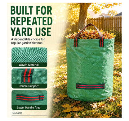 Singwow 500L Garden Waste Bags 2 Pack Heavy Duty Reusable Sacks