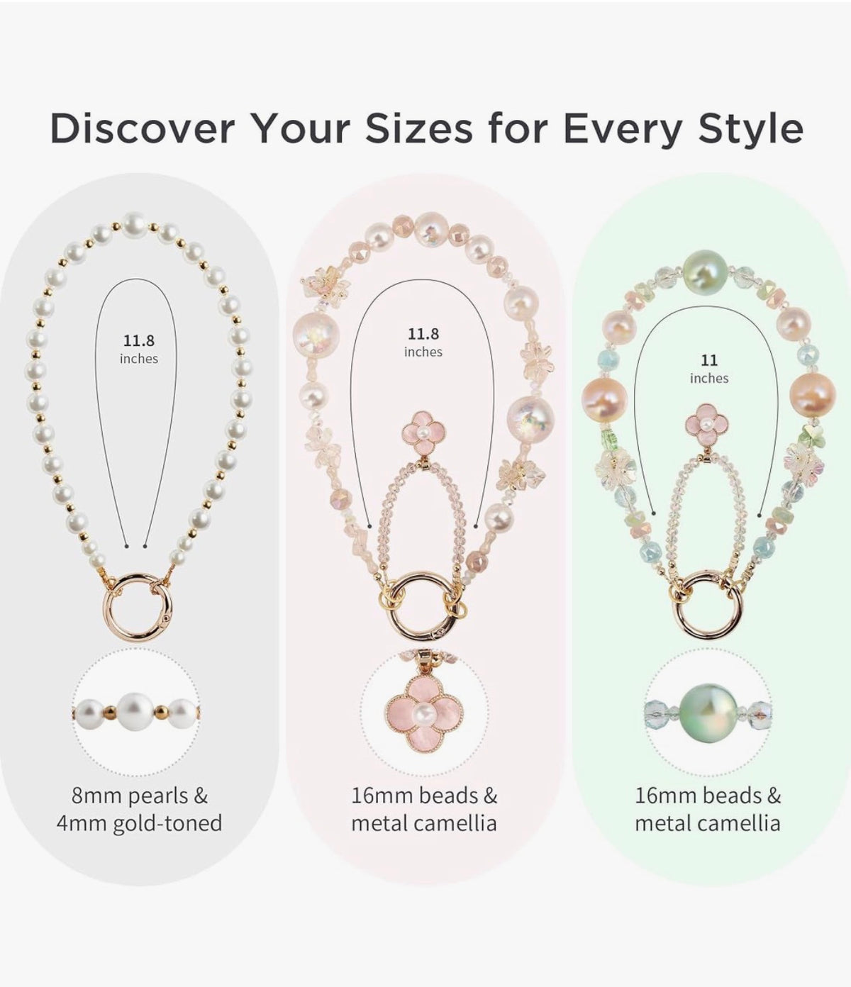 Phone Charm Wrist Strap for Women Detachable Anti-Theft Phone Lanyard