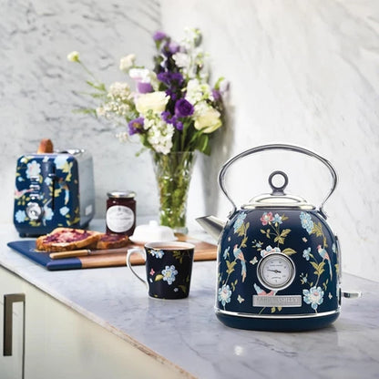 Laura Ashley 1.7L Electric Dome Kettle Stainless Steel Quiet Fast Boil Kettle