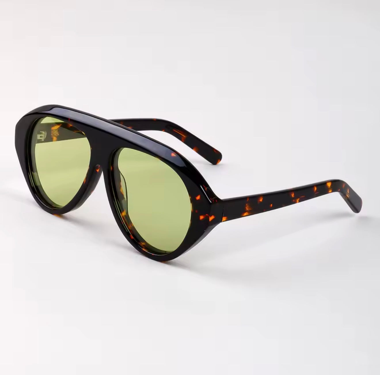 New Fashion Large Frame Sunglasses Female Designer Brand Acetate Outdoor Handmade UV400 Men's Driving Travel Sunglasses 145mm