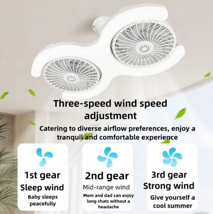 E27 E26 Screw Base LED Ceiling Fan Light with Remote