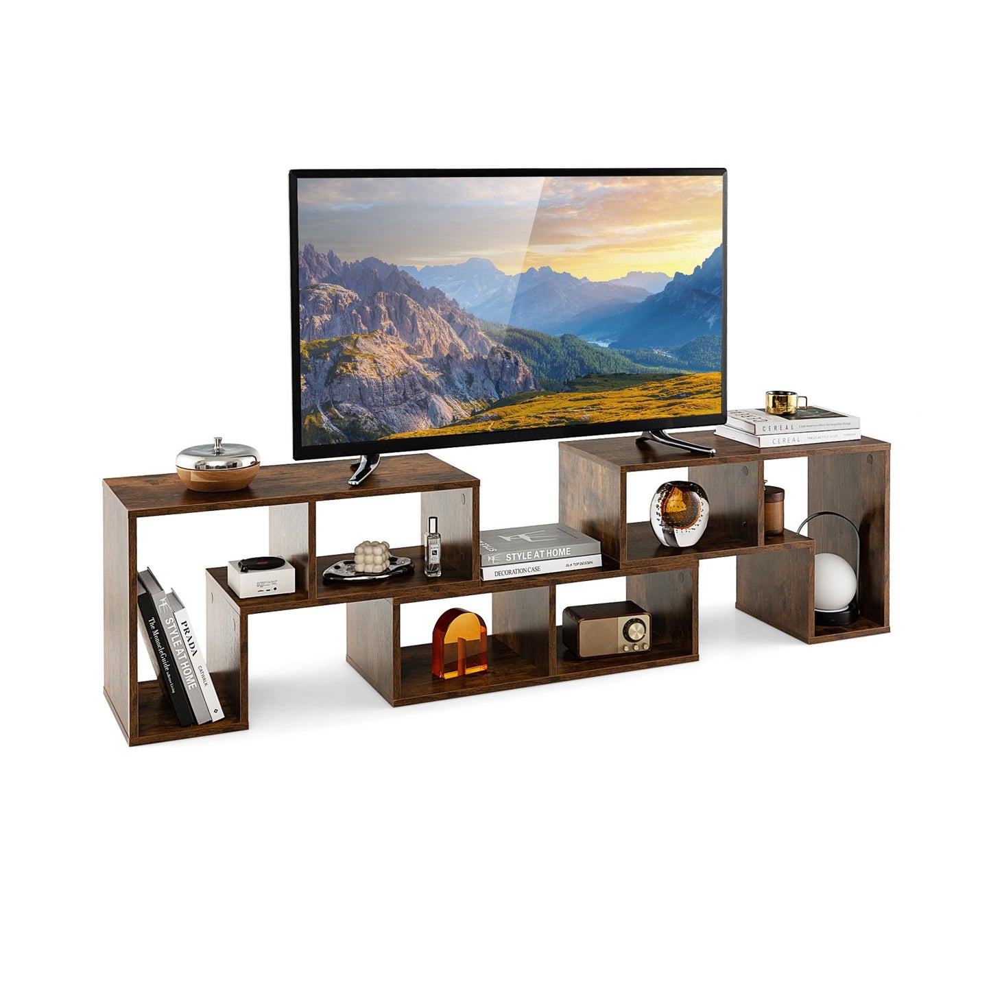 Stylish and Versatile Convertible TV Stand Set - Accommodates Screens up to 65 Inches