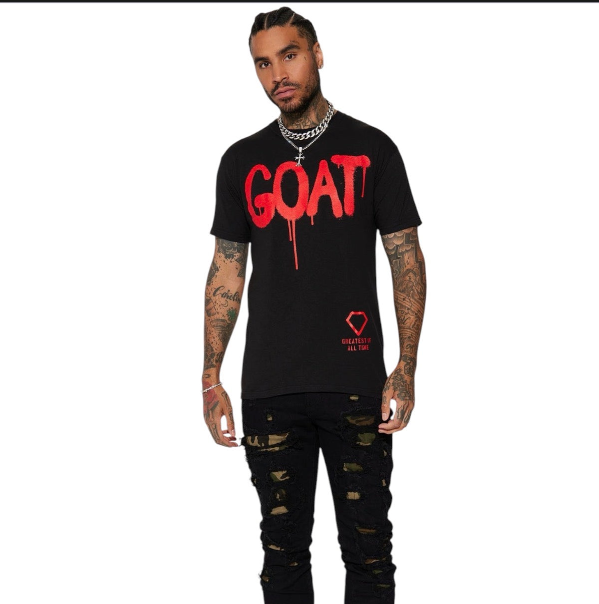 Diamond Goat Short Sleeve Tee Black