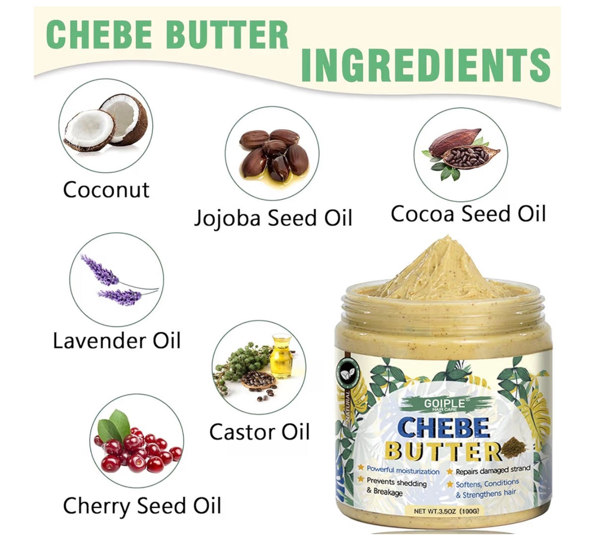 Natural Chebe Hair Oil for Hair Growth & Moisture | Chebe Scalp Oil