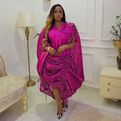 2 PCS Sets African Clothes for Women Dashiki Ankara Turkey Outfits Gown plus Size Wedding Party Dresses Kaftan Boubou Robe
