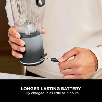 Blast Max Portable Blender, 570Ml, Rechargeable Battery, Blending Cup & Leak-Proof Lid, 3X Blend Functions, Makes Smoothies, Protein Shakes, Blends Ice & Frozen Fruit, Cool Grey BC251EUGY