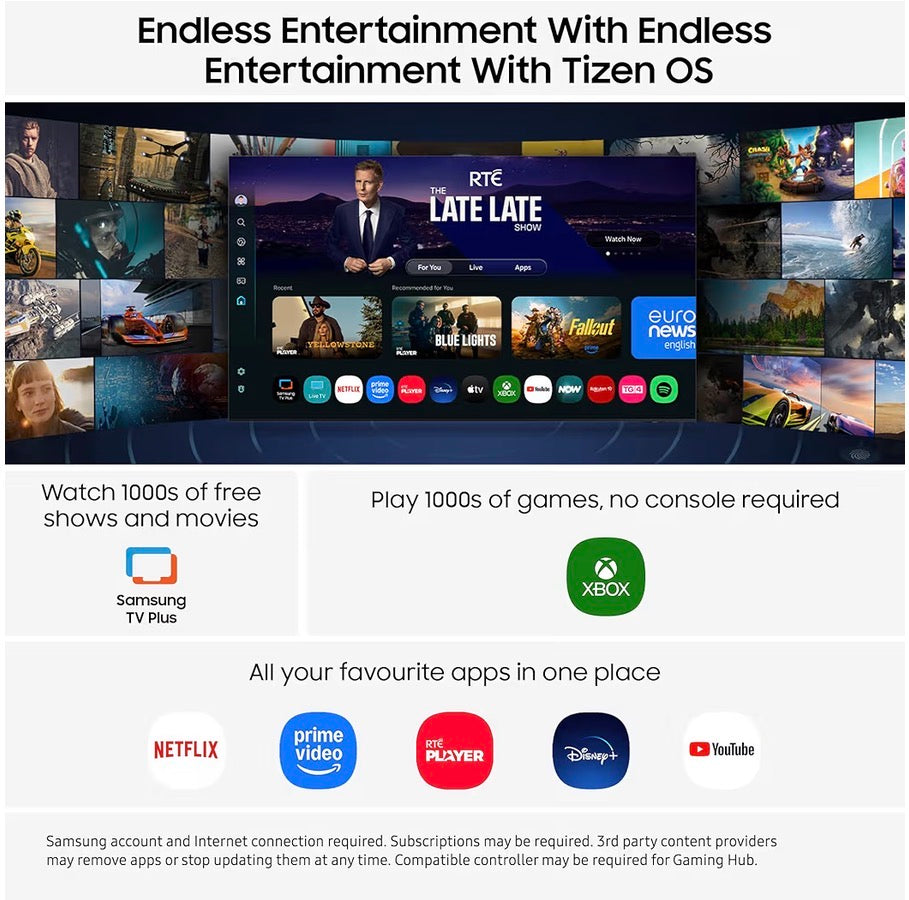 Samsung 55-Inch S84F 4K OLED Smart TV 120Hz Dolby Atmos Vision AI