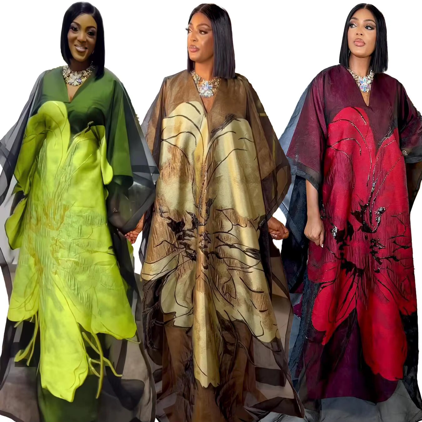 Luxury Two-Piece New Design African Dresses for Woman Embroidery Premium Clothing African Dresses for Woman Party for Women