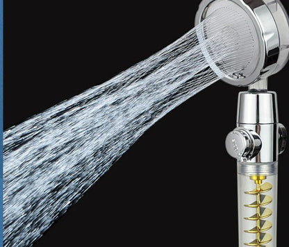 Internet Celebrity Small Waist Supercharged Shower Head Twin-Turbo Pressurized Propeller Multifunctional Fan Shower Shower Head