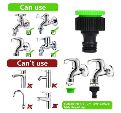 Yiting Expandable Garden Hose Pipe with 8 Function Spray Nozzle