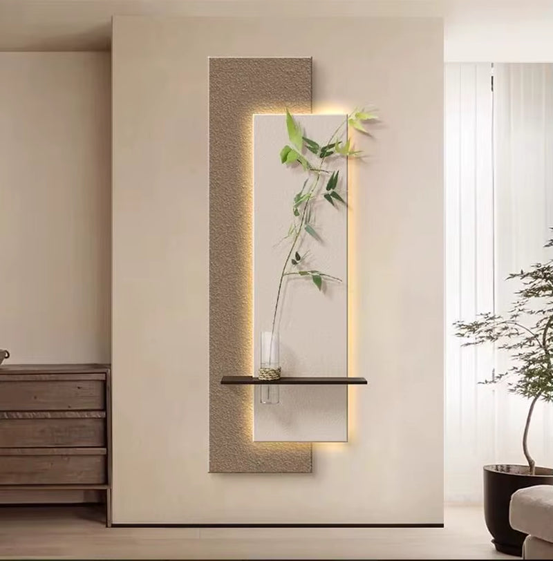 Light Luxury Porch Vertical Version of Imitation Sandstone LED Wall Lamp Painting Art Entrance Corridor Wall Lamp Mural Lamp