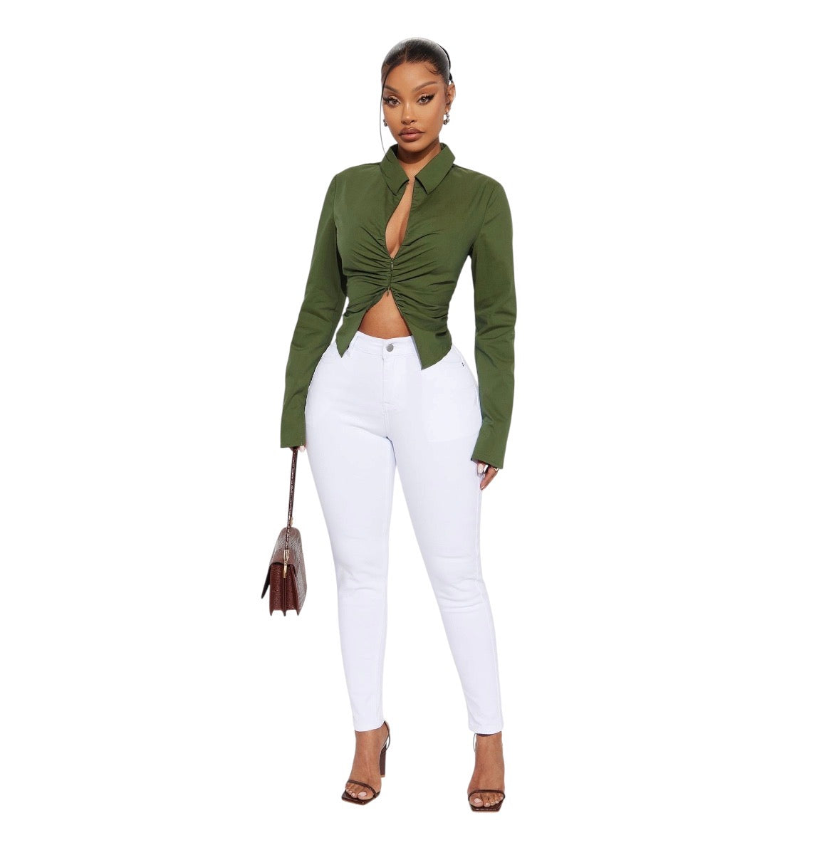 Vibe Check Curvy Stretch Skinny Jeans White