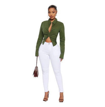 Vibe Check Curvy Stretch Skinny Jeans White