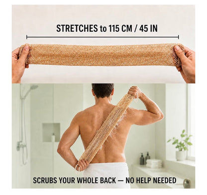 African Net Sponge 2 Pack | Long Exfoliating Shower & Back Scrubber