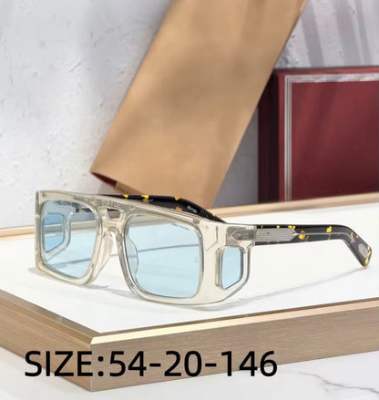 JMM-WINDSOR Rectangular Sunglasses Thick Acetate Double Bridge High Quality UV400 Gift Men Women