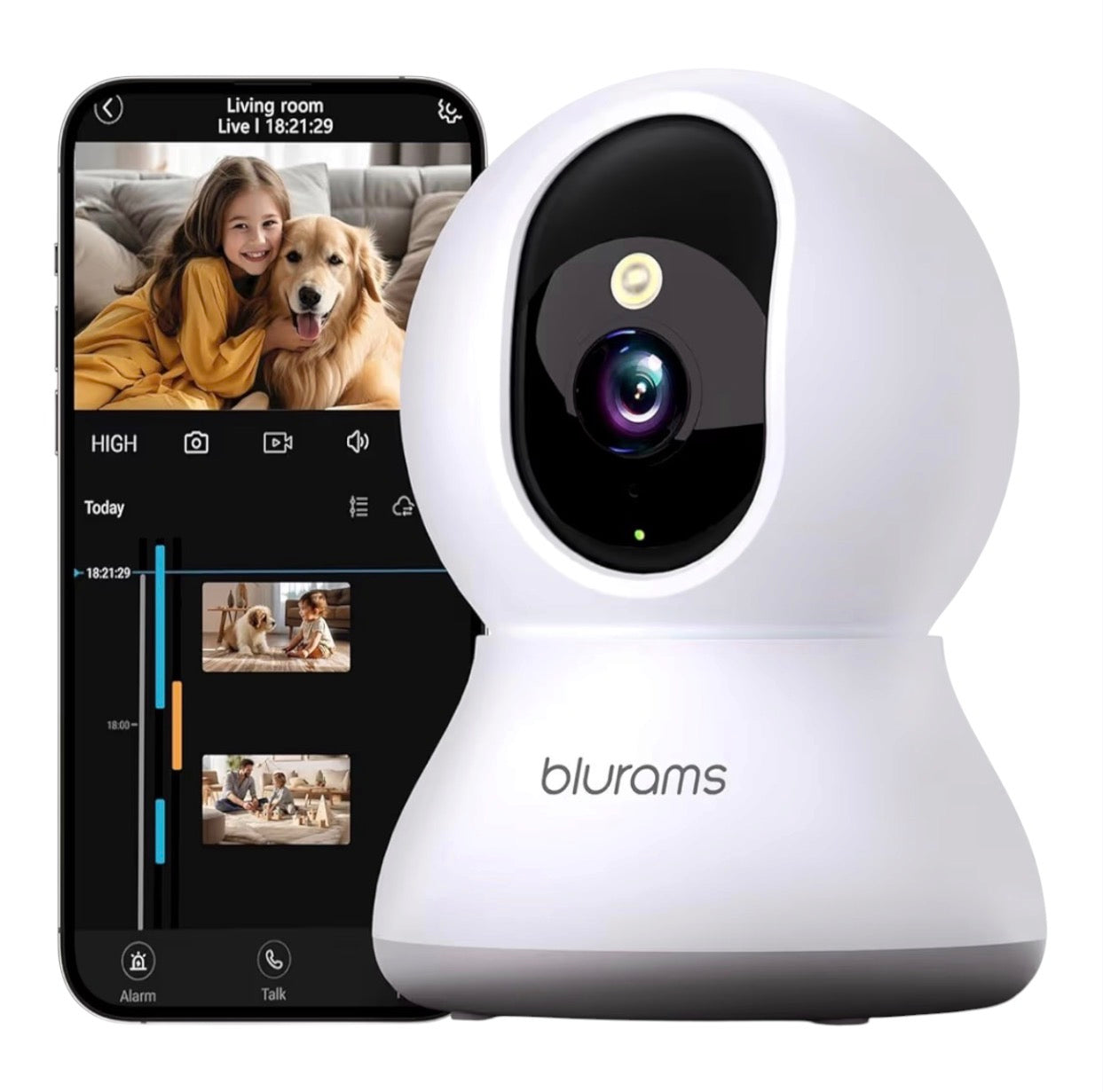 blurams 2K Pet Camera with 360° Motion Tracking