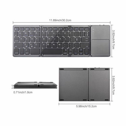 Ultra-Thin Foldable Bluetooth Keyboard for Tablets and Phones