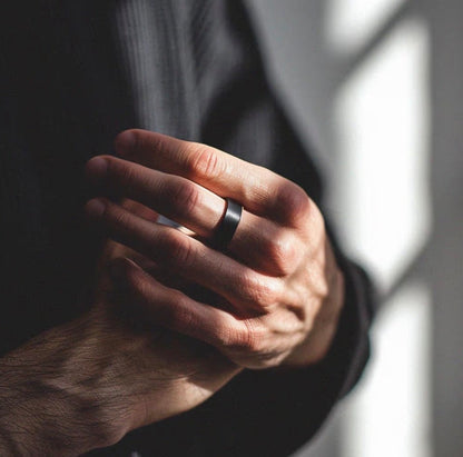 Haale Smart Ring Stainless Steel Fitness Tracker Android iOS