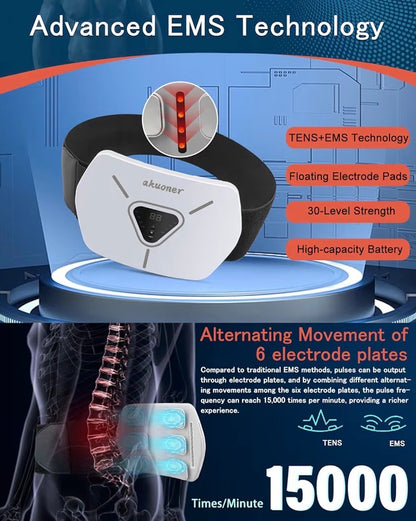 EMS 3D All-in-One ABS Trainer Muscle Stimulator 8 Modes 30 Levels