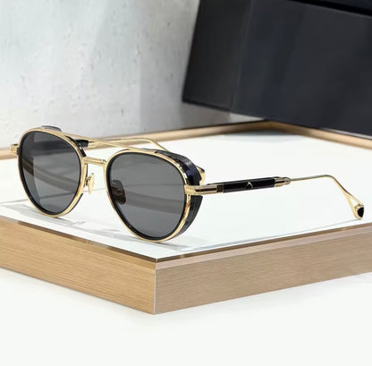 MAYB-PADKYLOB Luxury Round Metal Sunglasses