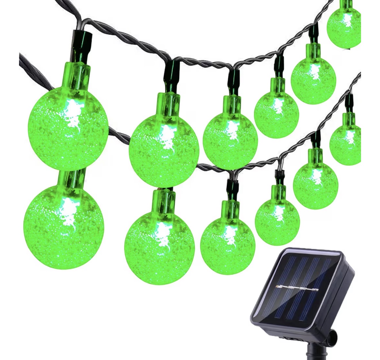 Solar Garden String Lights 100 LED Crystal Ball Fairy Lights 17m