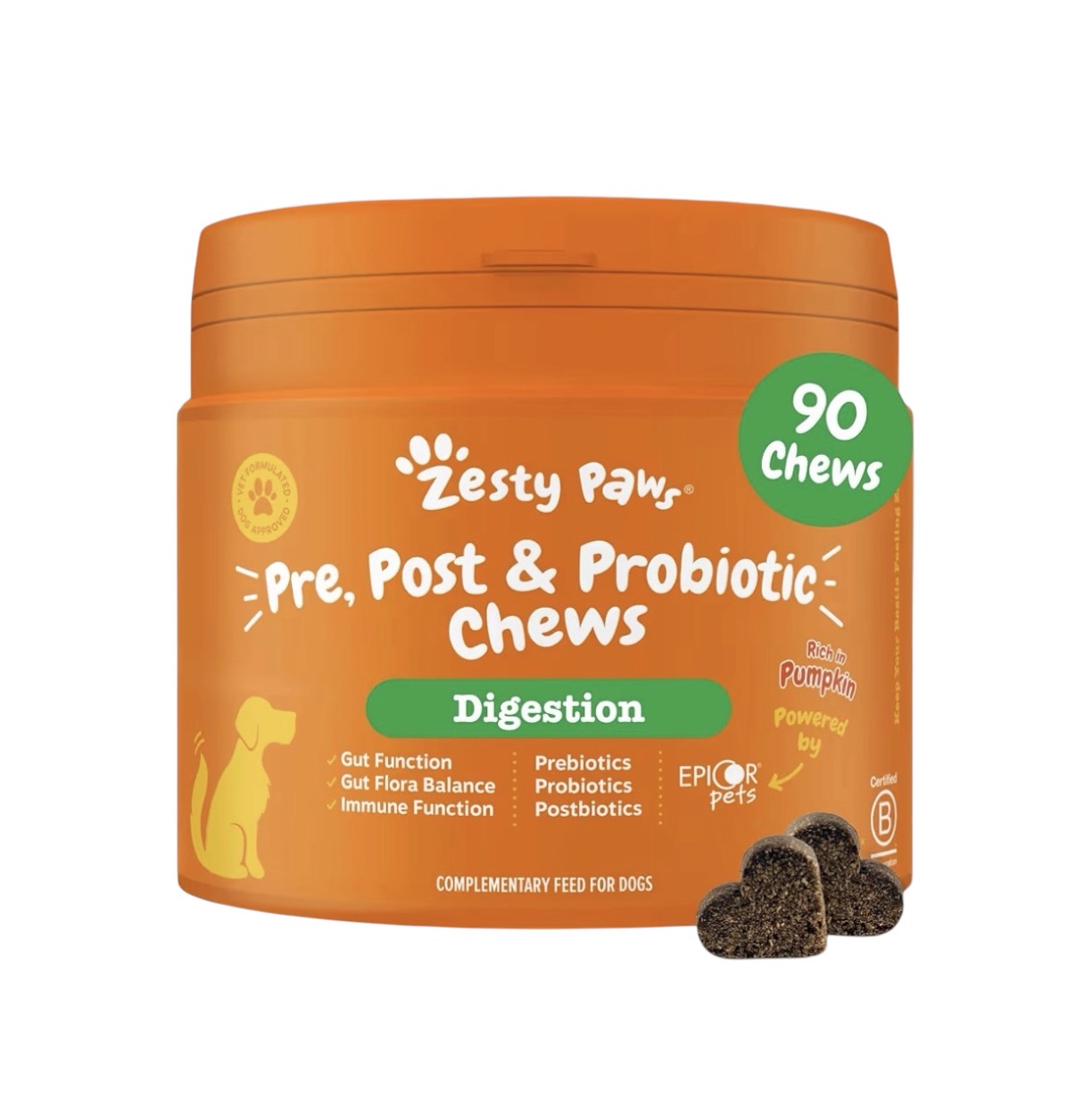 Zesty Paws Probiotic Chews for Dogs 90 Chews