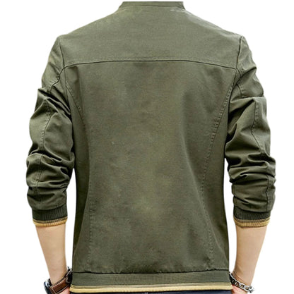 Mens Stand Collar Zipped Up Jacket