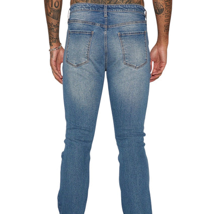 Cuff Me Stacked Skinny Flared Jeans Medium Wash