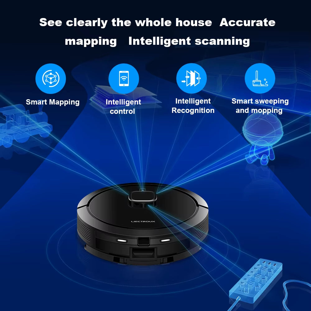 G7 LDS Robot Vacuum Cleaner & Mop Combo,Self Empty,Laser Lidar,Multi-Floor Map,6.5Kpa,Smart Home Wet Dry Appliance