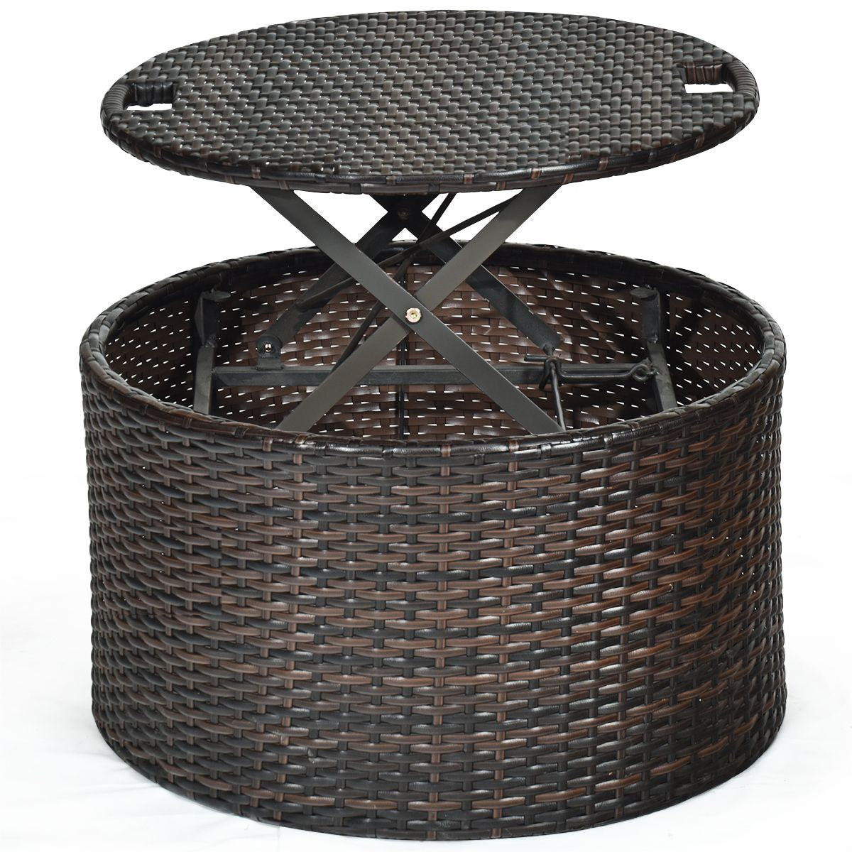 Outdoor Wicker Round Sectional Daybed for Patios and Gardens